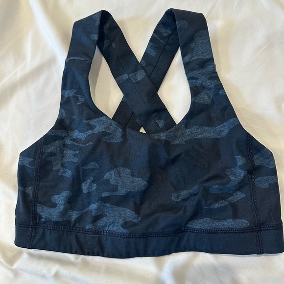 Lululemon All Sport Bra Blue Camo - Picture 3 of 5